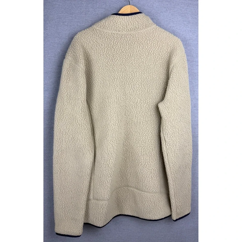 Patagonia Retro Pile Fleece Pullover Tan‎ XXL Mens 1/4 Zip Sherpa Jacket 22811